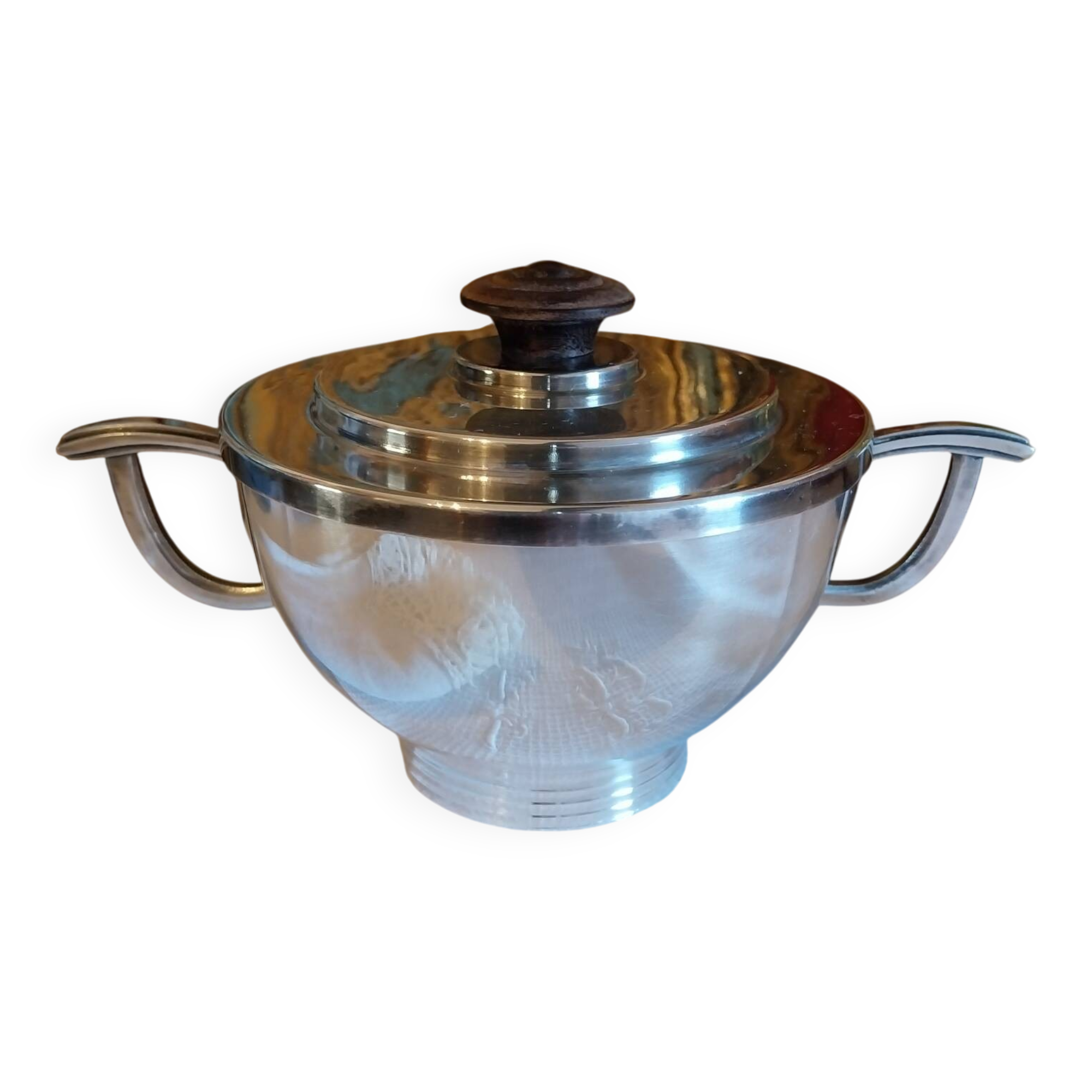 Art Deco silver-plated sugar bowl