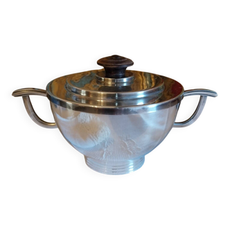 Art Deco silver-plated sugar bowl