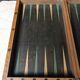 Backgammon game old wooden board game