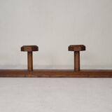 Coat rack with 4 wooden hooks
