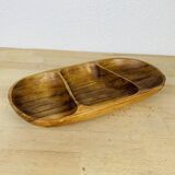 Teak pocket tray, aperitif dish, Scandinavian