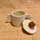 Glazed ceramic box of French artisanal manufacture vallauris