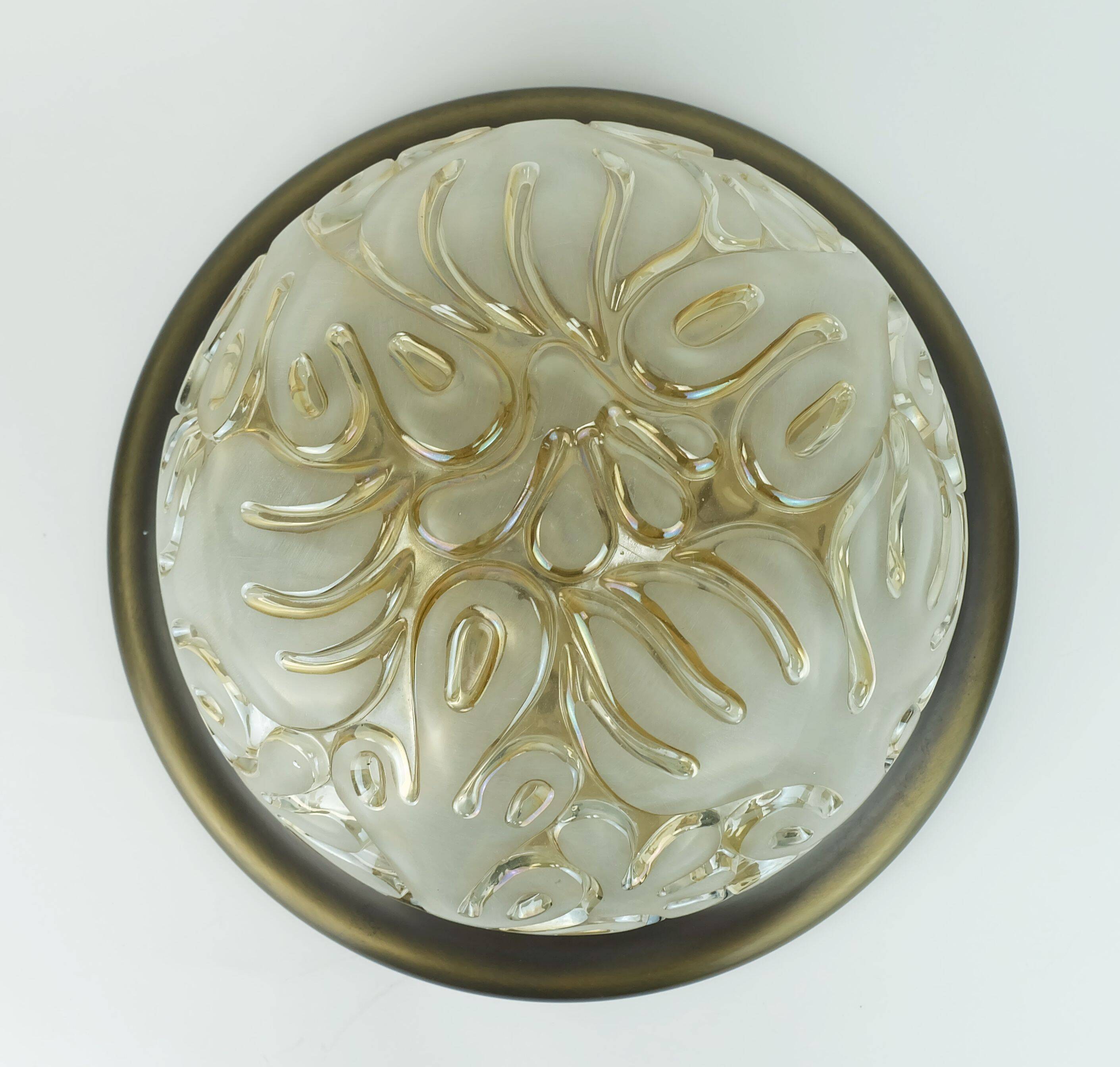 beautiful mid century CEILING FIXTURE plafoniere flush mount 1970