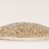 Round bubble ceiling light Murano amber by Hillebrand, Germany, 1970s