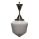XL Art Deco suspension in white opaline, France circa 1920