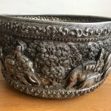 Hammered metal pot cover