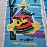 Vintage air france decoration linen, guy georget, wall art