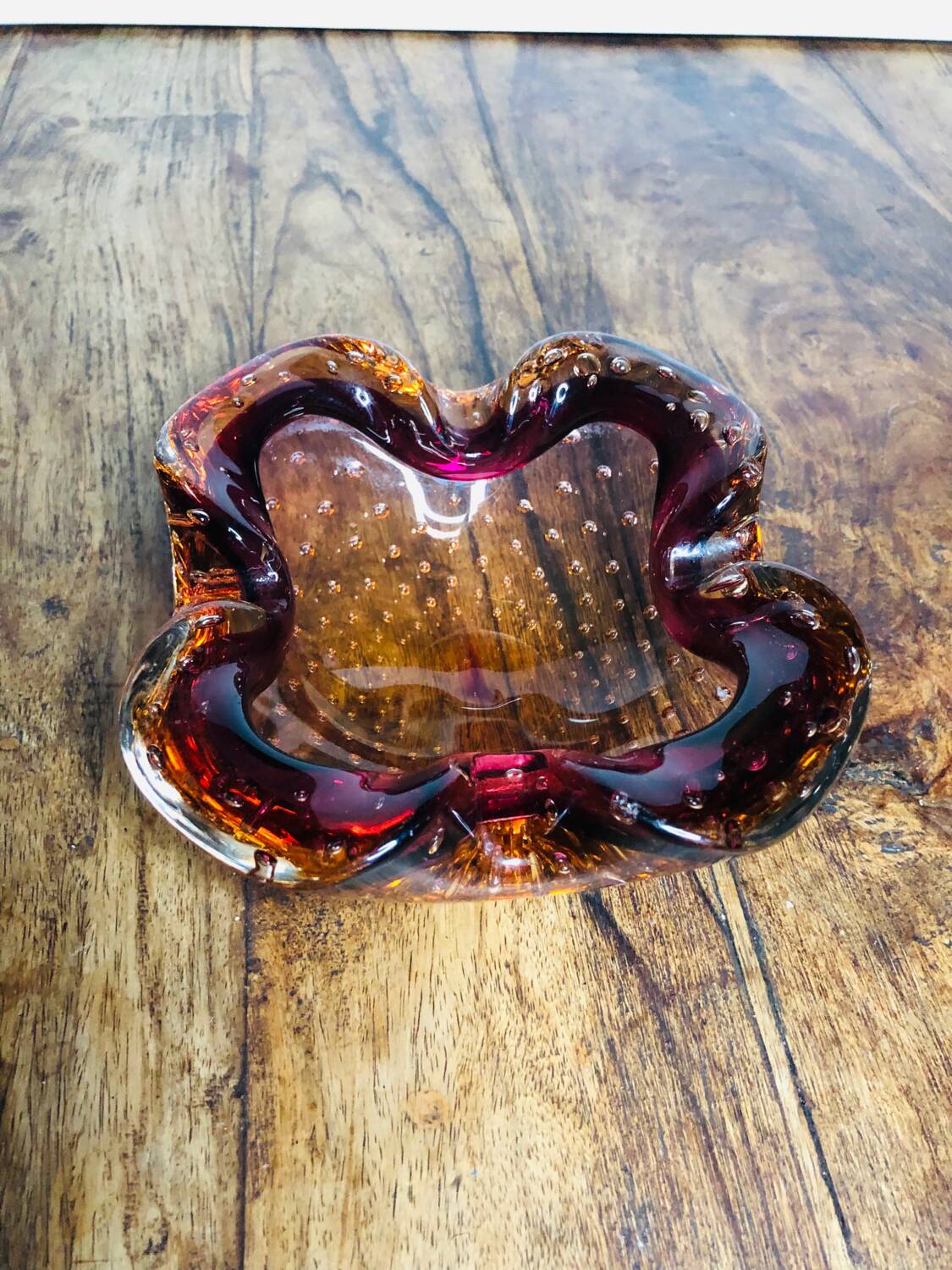 Murano glass ashtray attributed to Alessendro Mandruzzato 1970