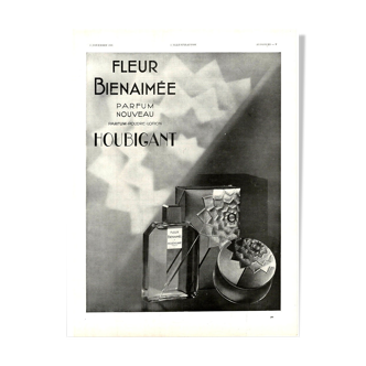 Affiche vintage années 30 Houbigant parfum