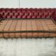 Sofa chesterfield convertible red leather