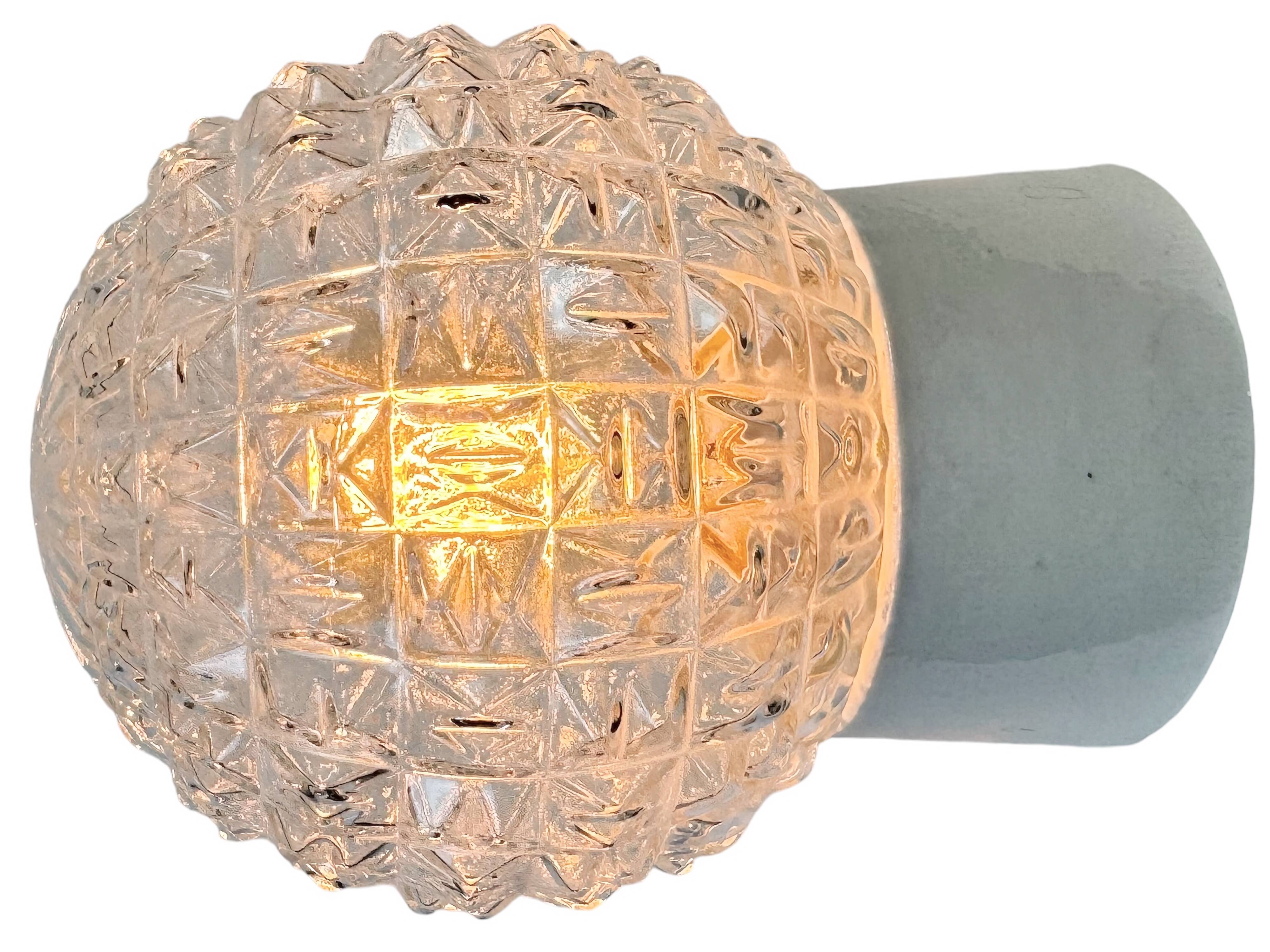Vintage White Porcelain Ceiling Light, 1970s