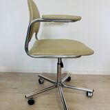 Vintage Office Armchair in Pistachio Color by Kovona