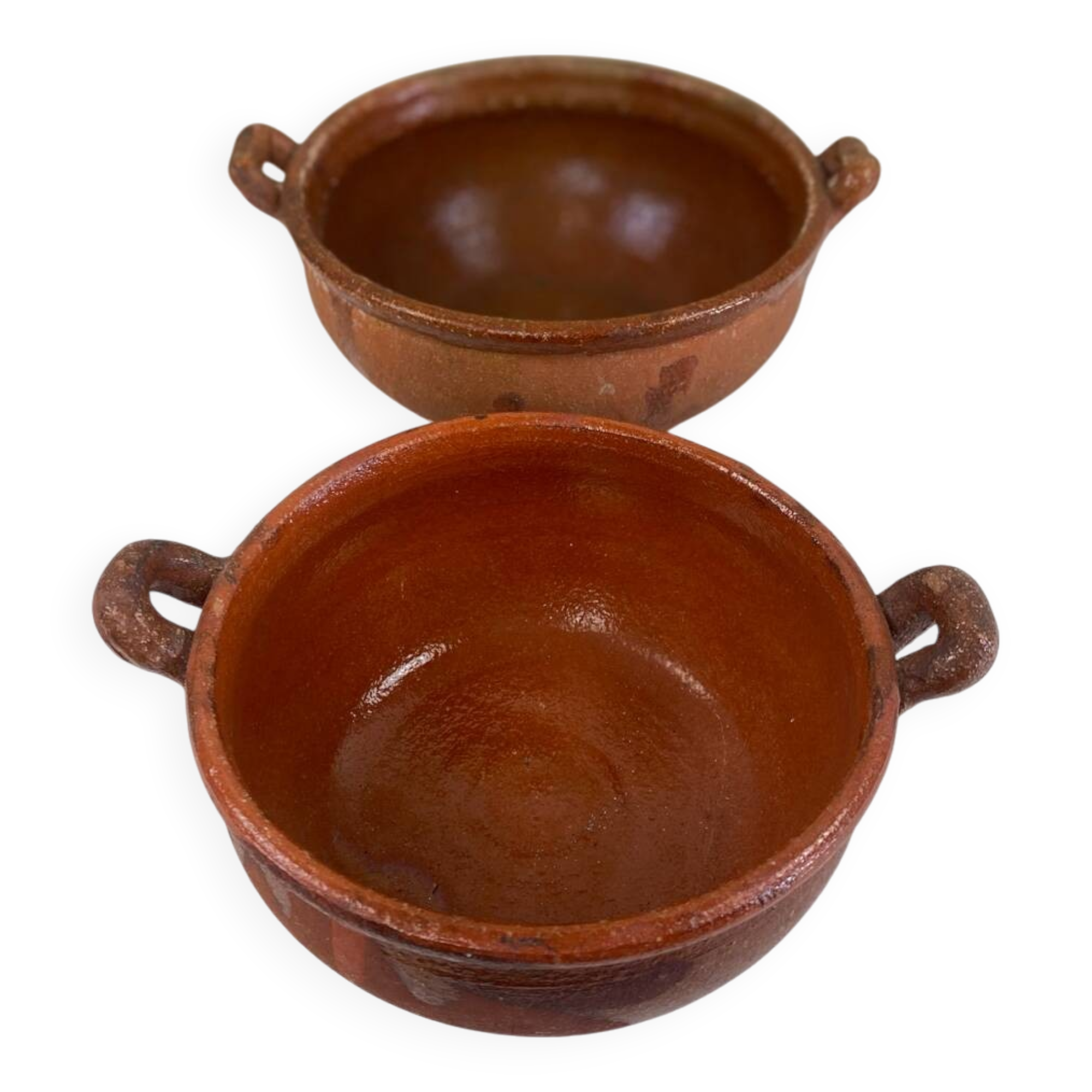 Glazed terracotta pot