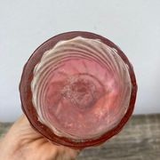 Old bottle pink Baccarat ancient crystal perfume / toilet accessory