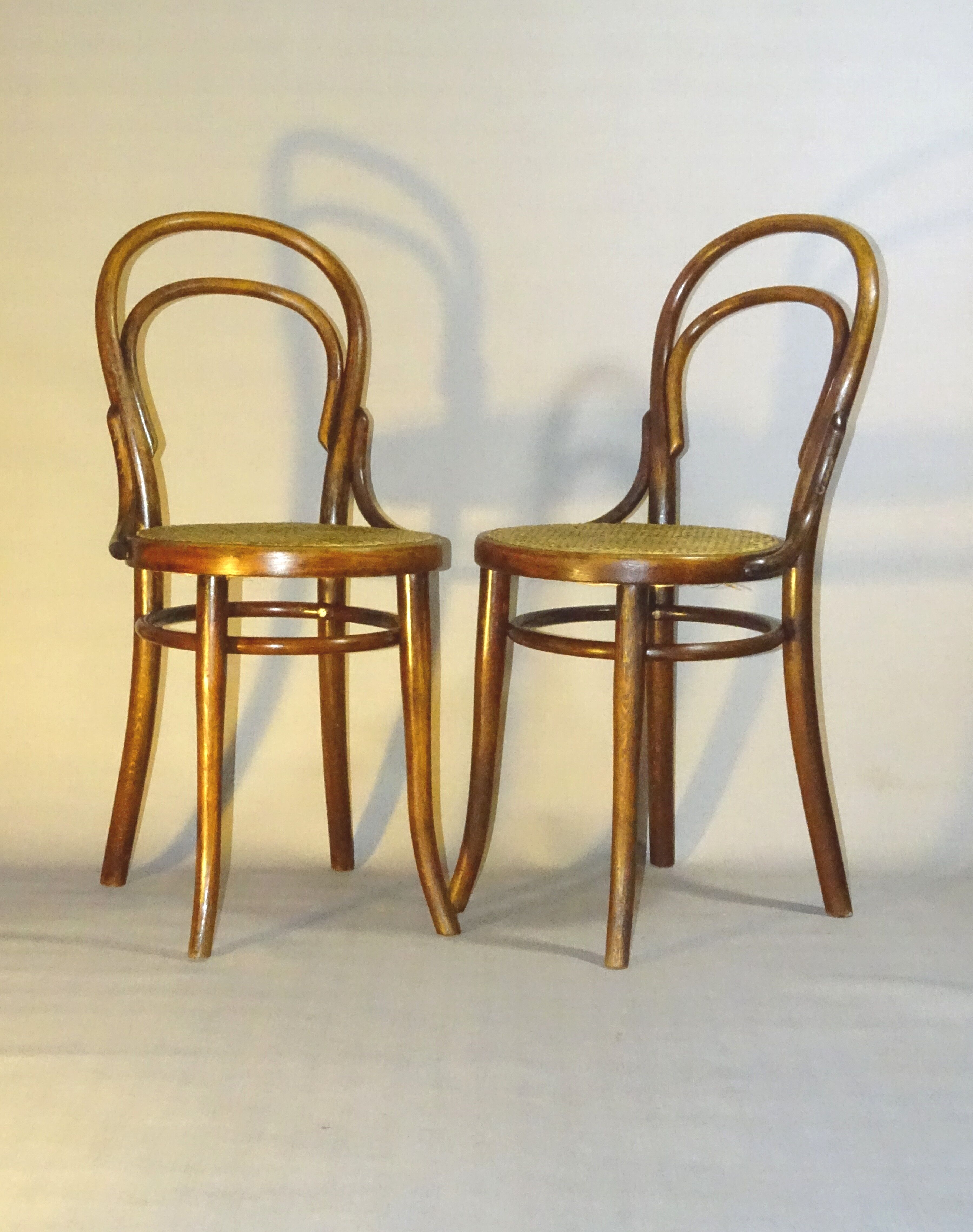 2 chairs Thonet n°14 1/2 canned, circa 1914