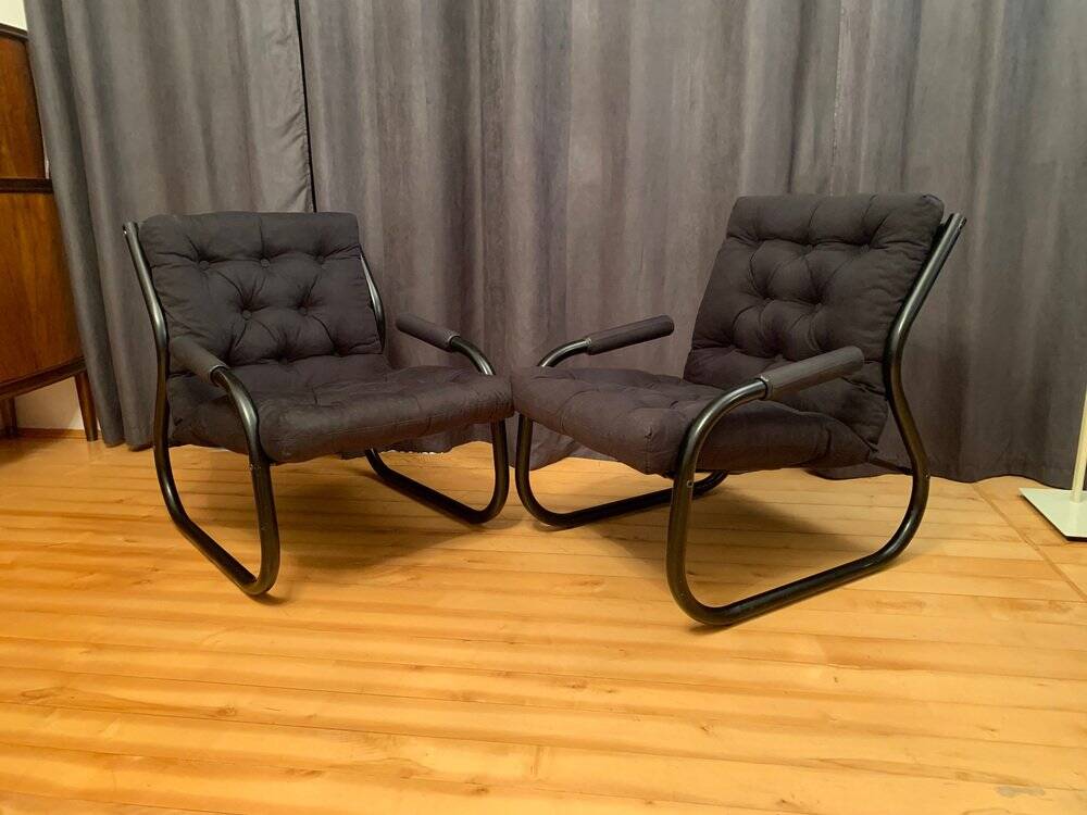 Ensemble de fauteuils suédois, années 1970