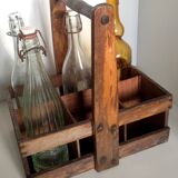 Old bottle wooden door