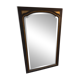 Miroir vintage glace biseautée en bois noir et doré