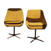 Pair of space age swivel chairs 70s