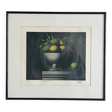 Mario avati "lemons and limes" colour lithograph numbered 5/65