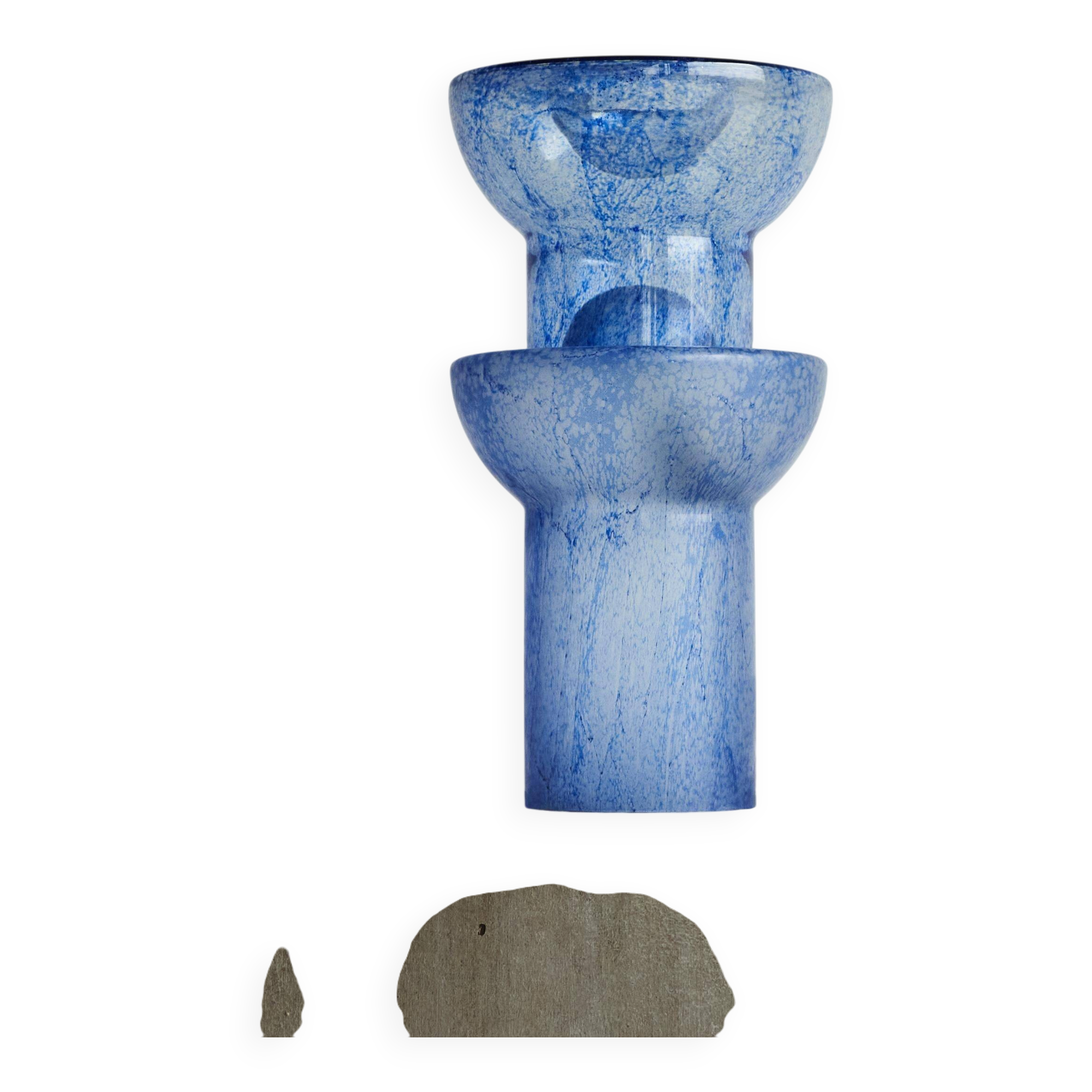 Murano Pulegoso glass table lamp sculpture from the 1970s.