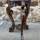 Colonial style pedestal table Indochina Asia vintage 1930s carved wood
