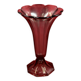 Grand vase cornet ferre fumé - superbe de couleur et d'état  30 cm "1970