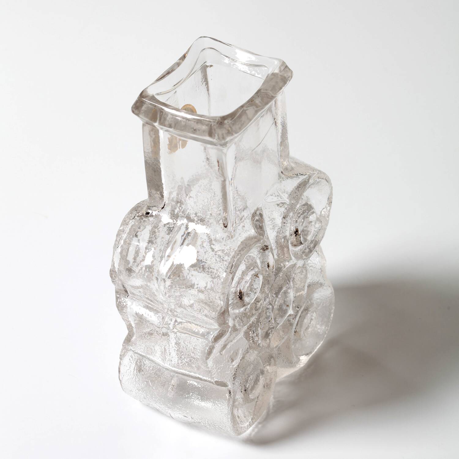Pressed Glass Vase On The Rocks by Heiner Düsterhaus / Walther Glas / 1972