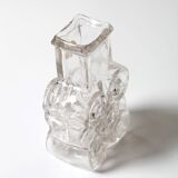 Pressed Glass Vase On The Rocks by Heiner Düsterhaus / Walther Glas / 1972