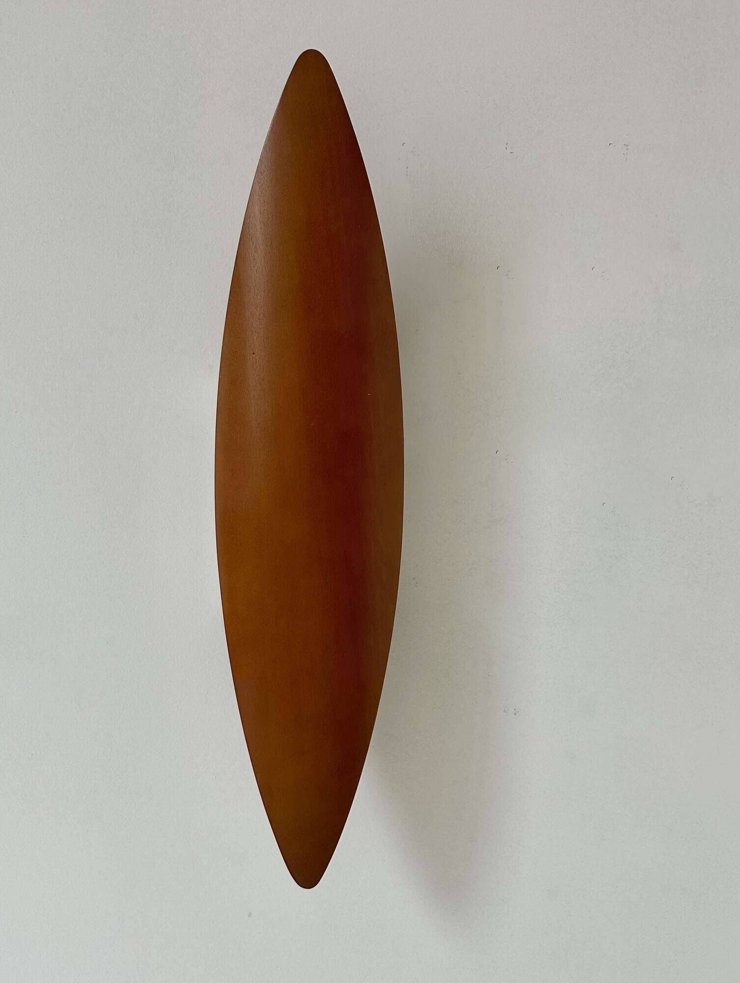 Applique vintage XL, bois thermoformé, France 1980