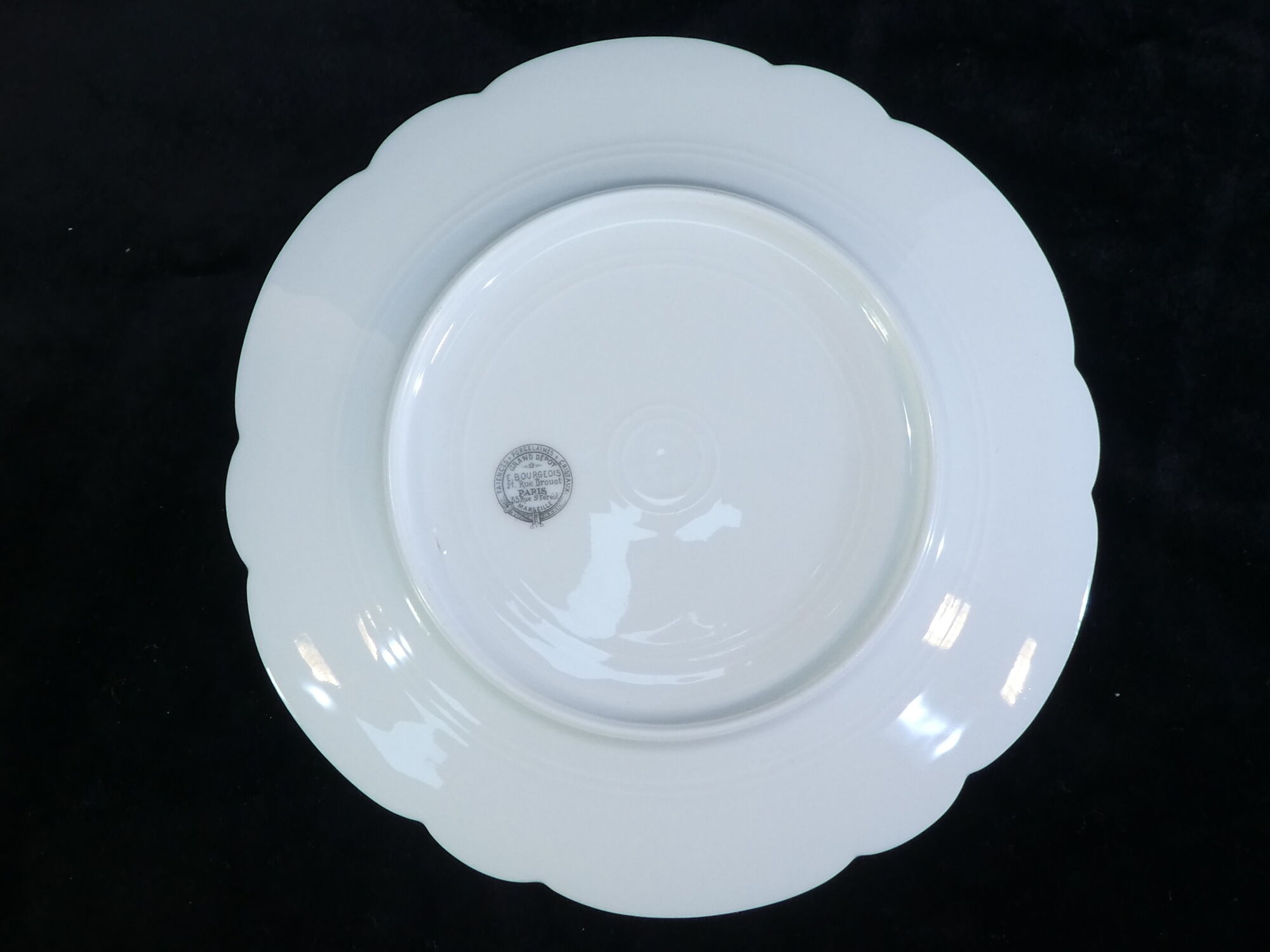 12 Limoges porcelain dinner plates for E.Bourgeois Paris