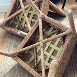 4 vintage rattan chairs