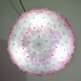 Elegant Murano ceiling light pink flower by Seguso for Venini, Italy