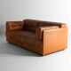 Canapé vintage patchwork en cuir caramel, Allemagne 1960