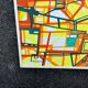Abstract Cubist Table - Oil on Canvas Signed B. Géral