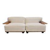 Pianura modular sofa in white fabric by Mario Bellini for Cassina