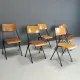 Post modern plywood dining chairs, 1970s