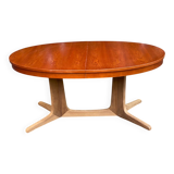Table scandinave ovale extensible Baumann teck 240cm 1980