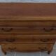 Commode 3 tiroirs en bois massif naturel et poigné noir -Totalement restaur