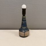 Beautiful ceramic table lamp in Grey/Blue glaze, made by Michael Andersen Denmark ( The 3 Fishes)