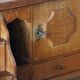 Bureau secrétaire pliant en chêne vintage des années 1960 dans le style de Kjærnulf