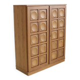 Vintage Brutalist high cabinet 1970s Gerhard Bartels