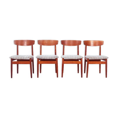 Chaises de Salle à Manger Danoises en Teck de Viborg Stolefabrik, 1960s