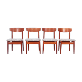 Chaises de Salle à Manger Danoises en Teck de Viborg Stolefabrik, 1960s