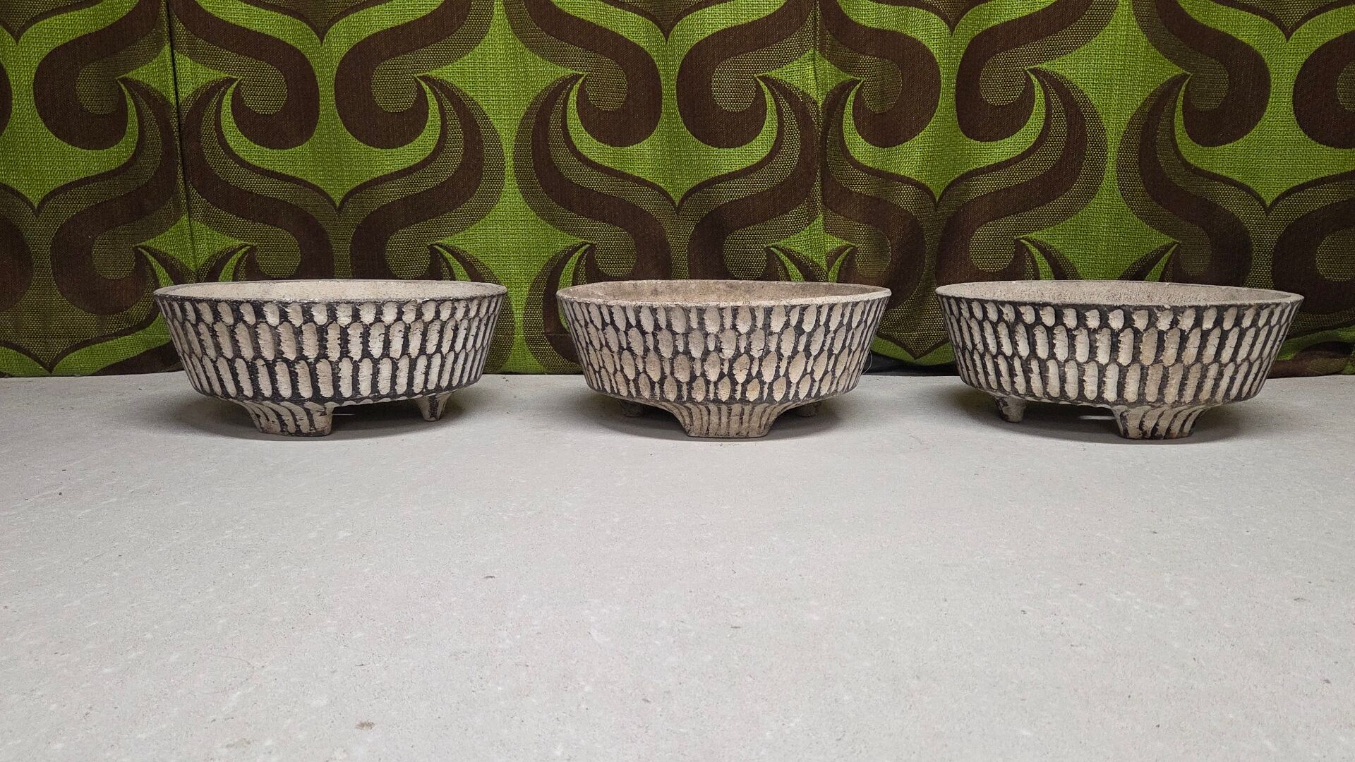 Mid-century textured concrete planter – Switzerland, 1960