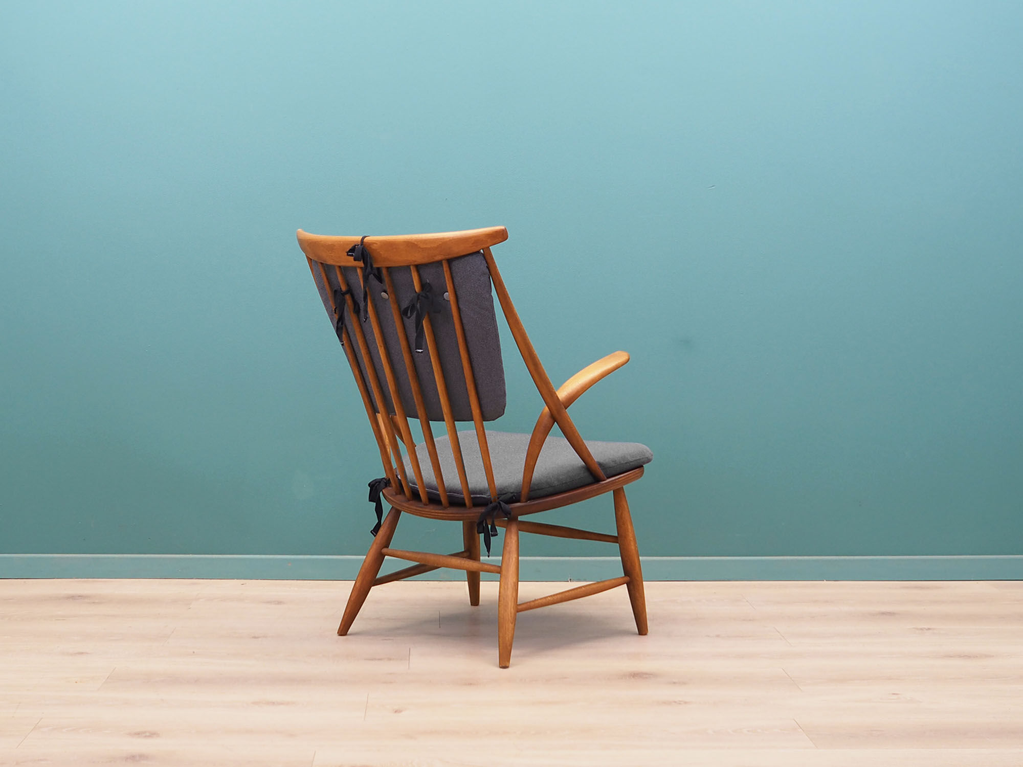 Chaise danoise en hêtre par  Illum Wikkelsø pour Niels Eilersen, années 1960