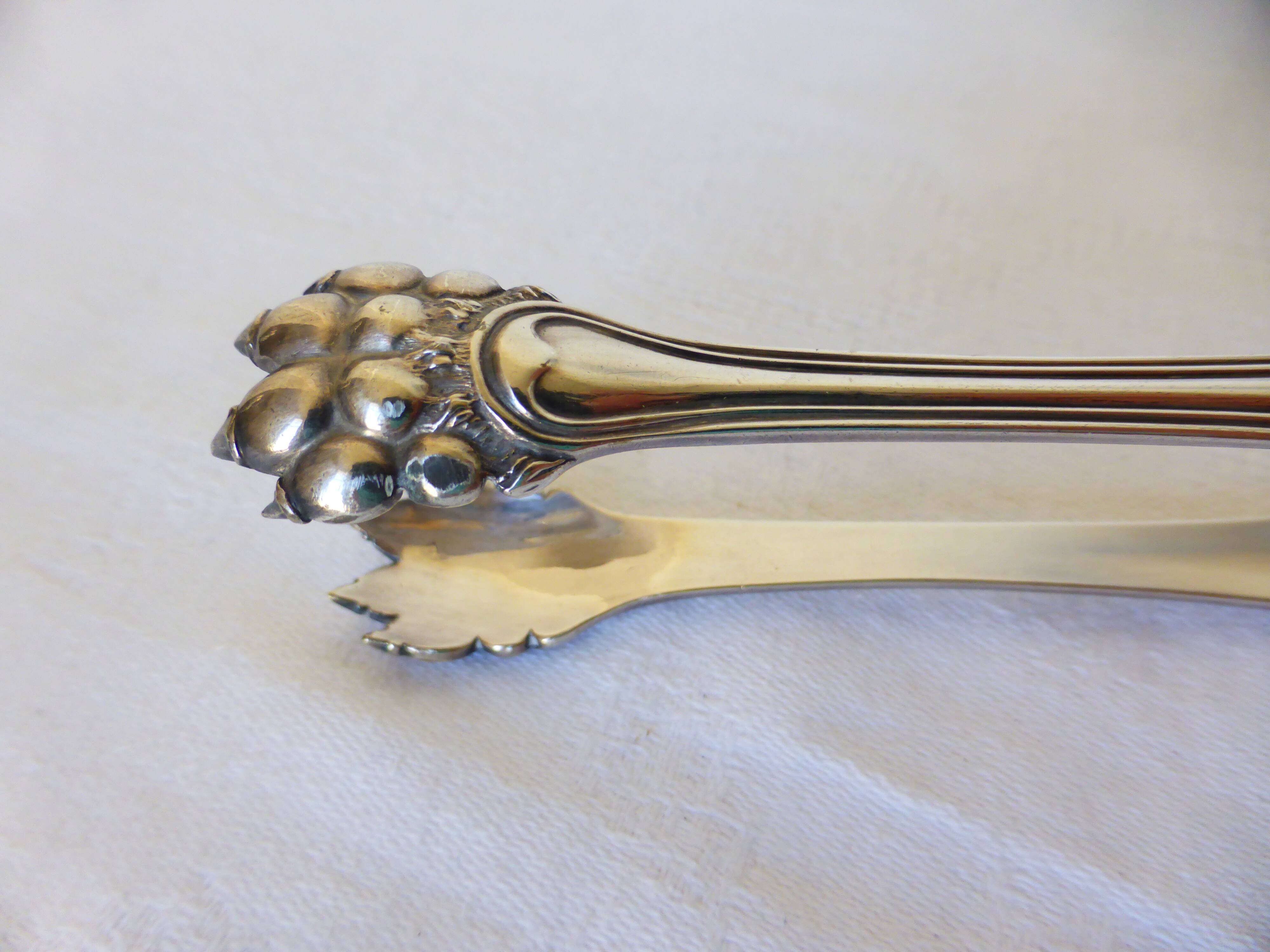 vintage silver-plated sugar tongs with English hallmark 2106272