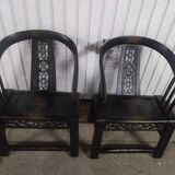 Set of 2 chairs Ming QING teak