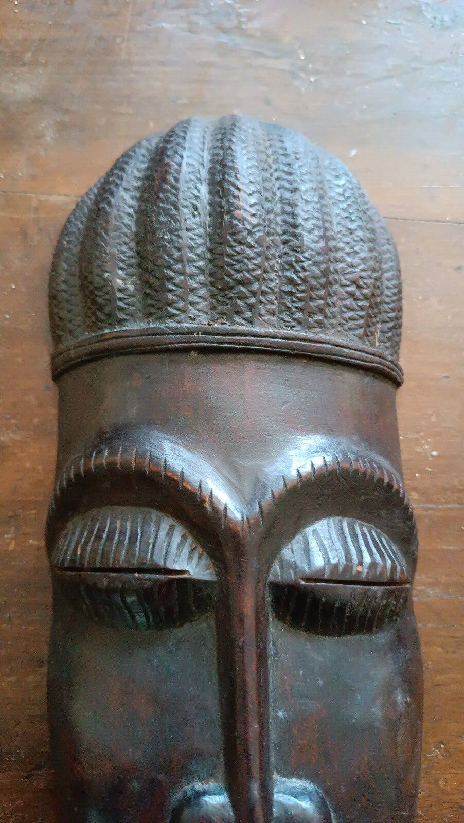 Maschera africana vintage in legno - Congo