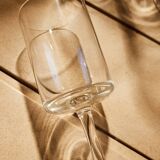 10 old cylindrical crystal glasses